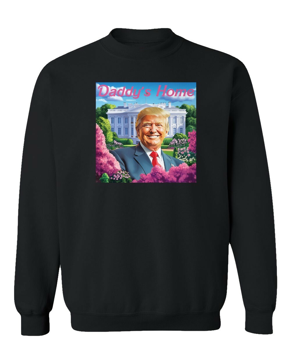 Daddys Home President Trump 2024 USA Elections Unisex Crewneck Sweatshirt