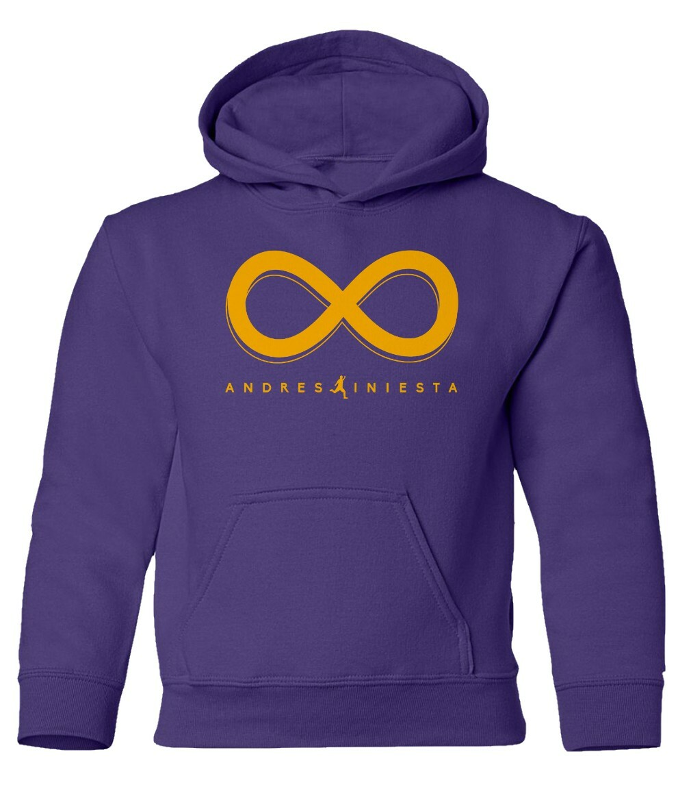 Soccer Legend Retirement 8 Infinite Iniesta Farewell Youth Hooded Sweatshirt - Picture 9 of 12
