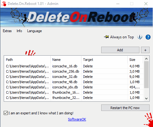 Delete On Reboot 3.47 + Portable – (2 MB) Delete On Reboot 3.47 + Portable – (2 MB)