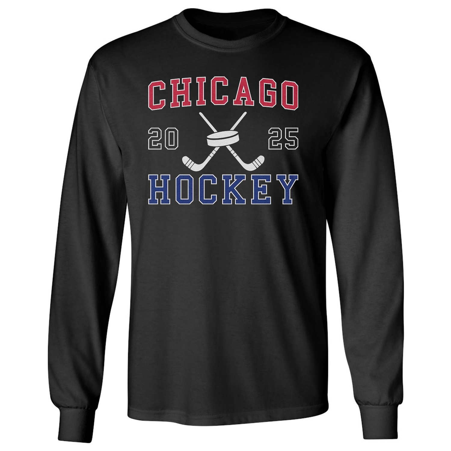 Chicago Inspired Graphic – Hockey Fans Inspired Long Sleeve T-Shirt