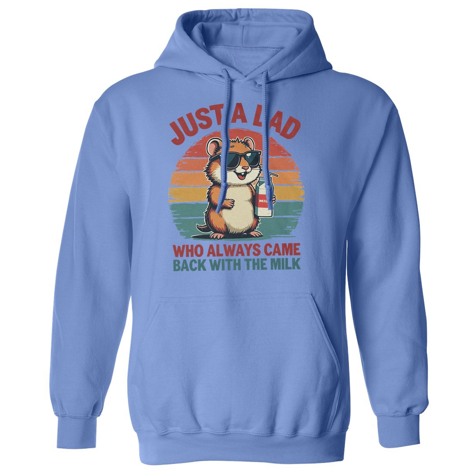 Just A Dad Who Came With The Milk Hamster Retro Unisex Hooded