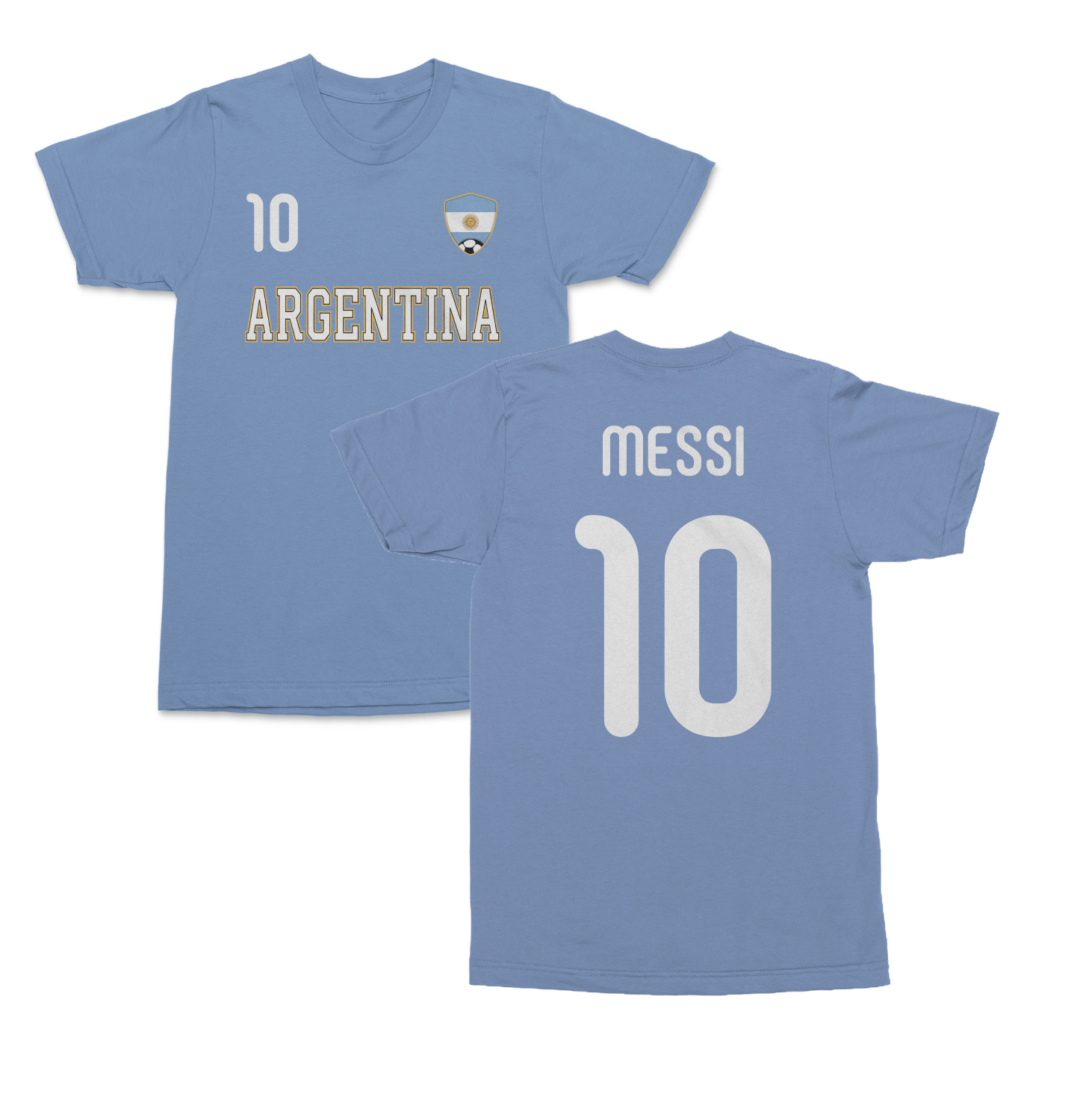 Argentina 10 Soccer Jersey Style 2-Side Unisex T-Shirt
