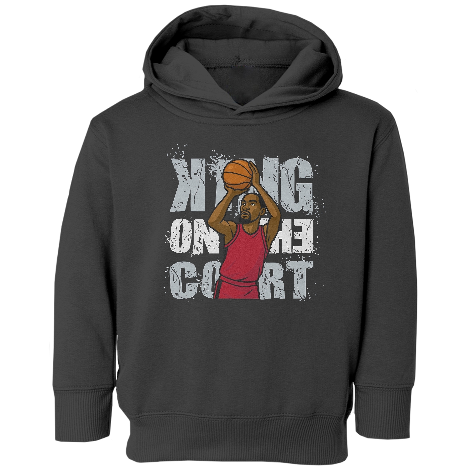 Durant King On The Court Tribute - Houston Fans Toddler Hooded Sweatshirt - Picture 2 of 3