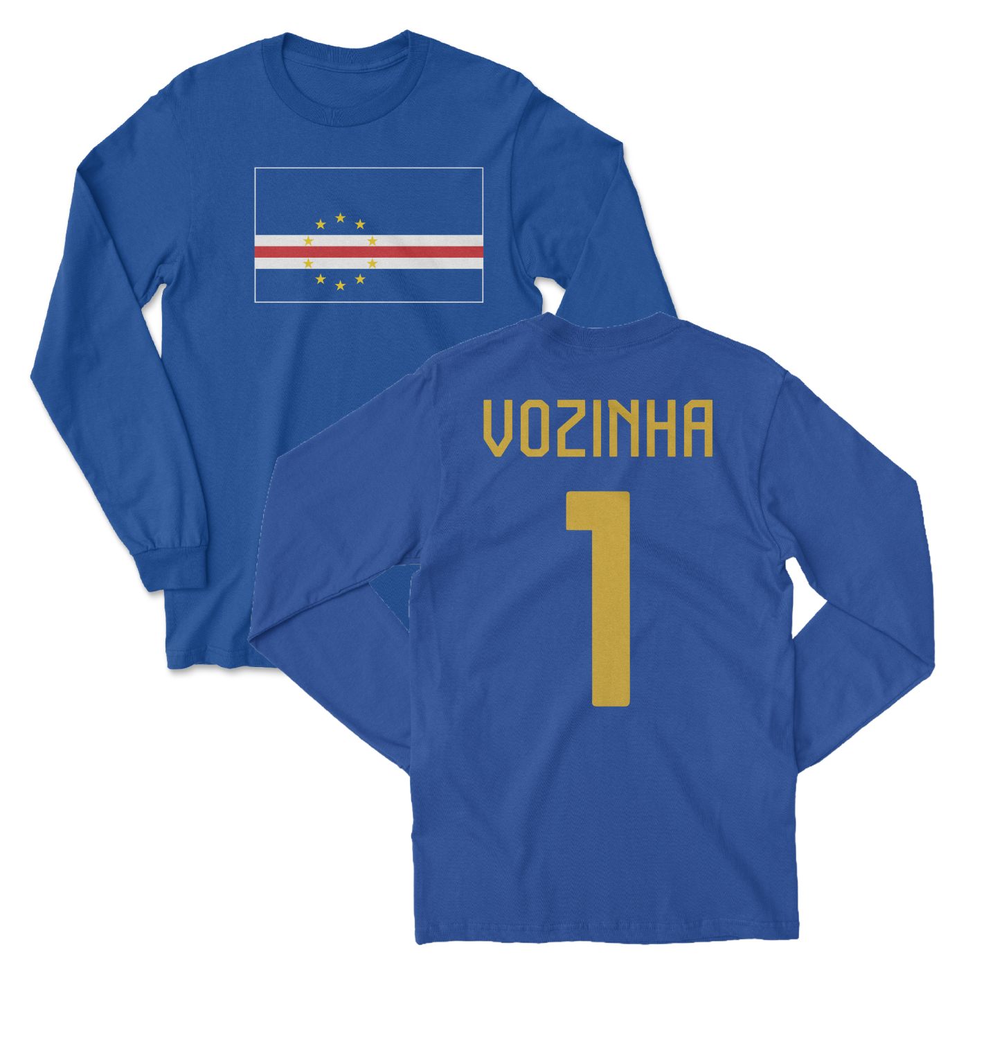 Cape Verde Pride Vozinha 1 Two-Sided Jersey Style Long Sleeve T-Shirt