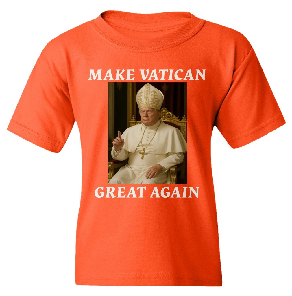 Make Vatican Great Again - Trump as Pope Funny Youth Unisex T-shirt - Picture 10 of 15
