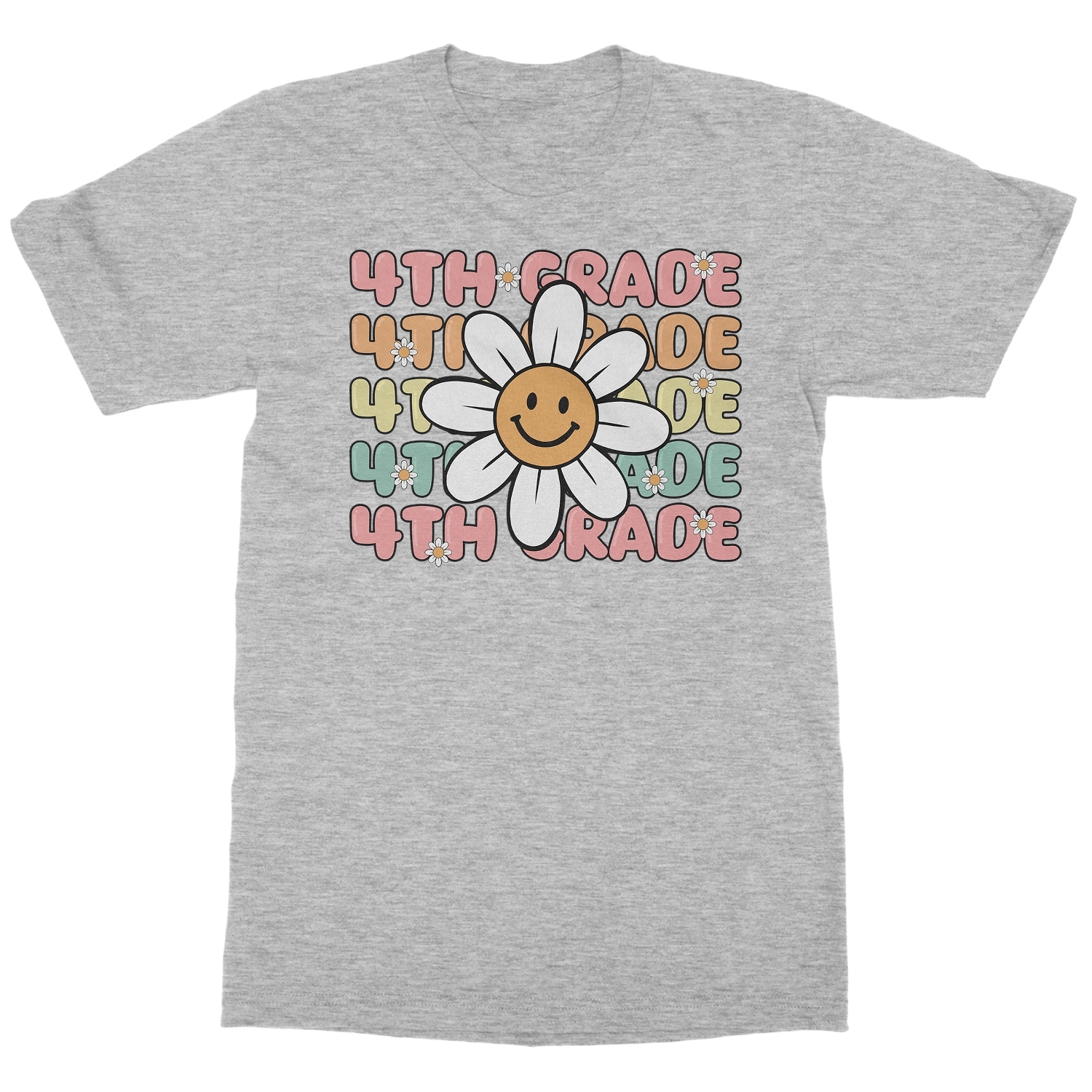 Groovy 4th Grade Flower – Back to School Funny Unisex T-Shirt