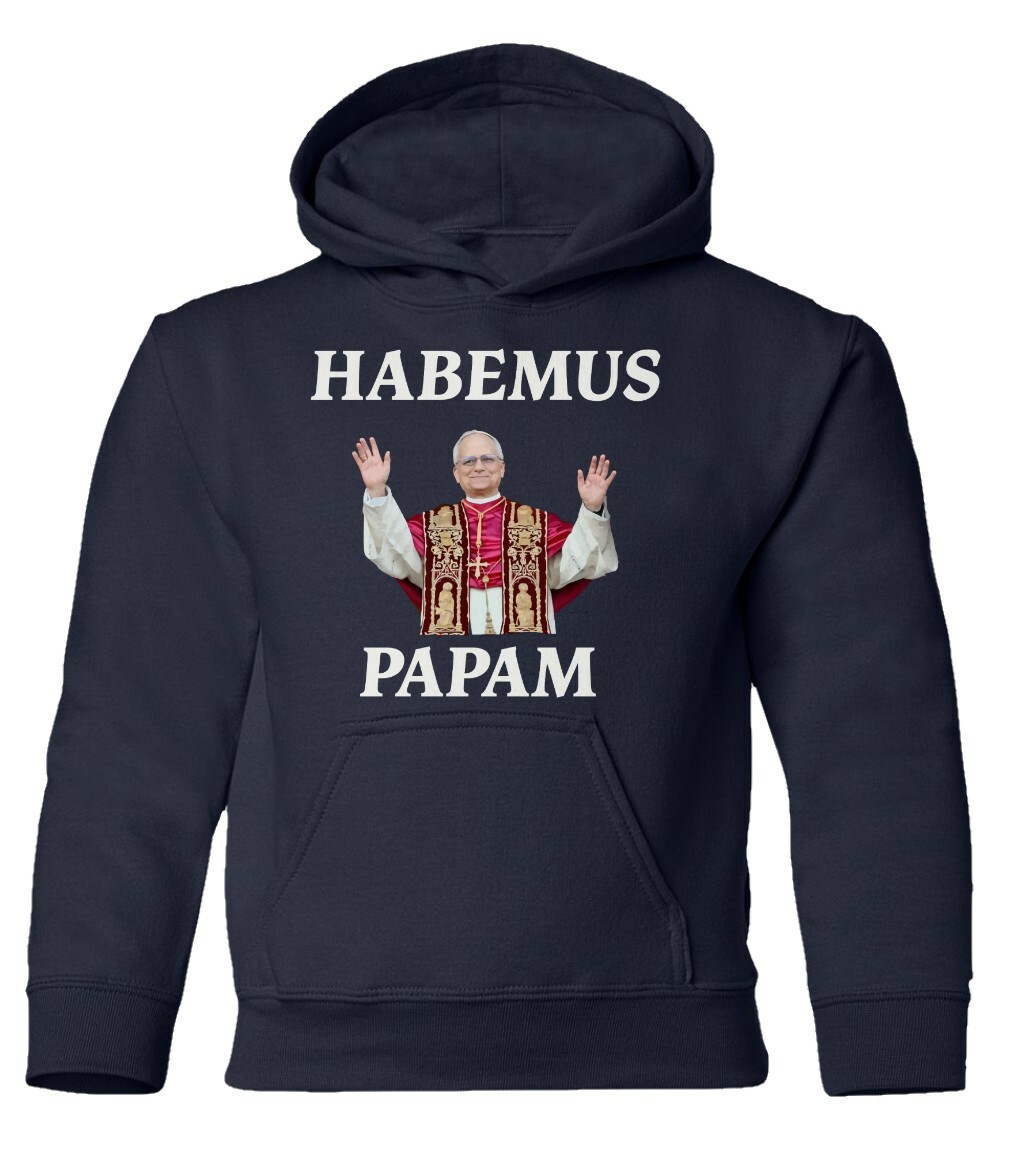 Habemus Papam – Pope Leo XIV Prevost Tribute Youth Hooded Sweatshirt - Picture 9 of 13