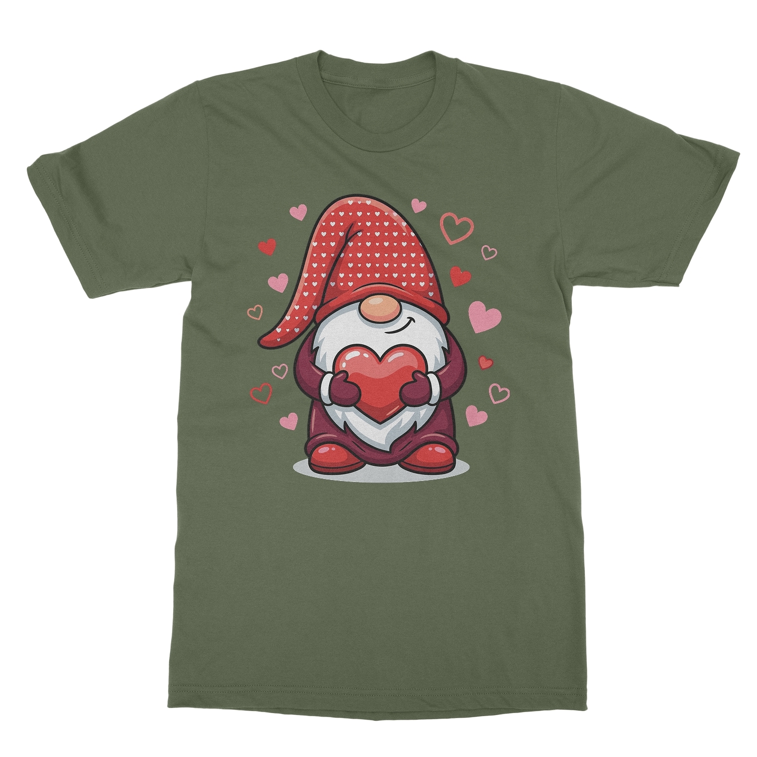 Valentine&rsquo;s Day Gnome Holding Red Heart Love Unisex T-Shirt