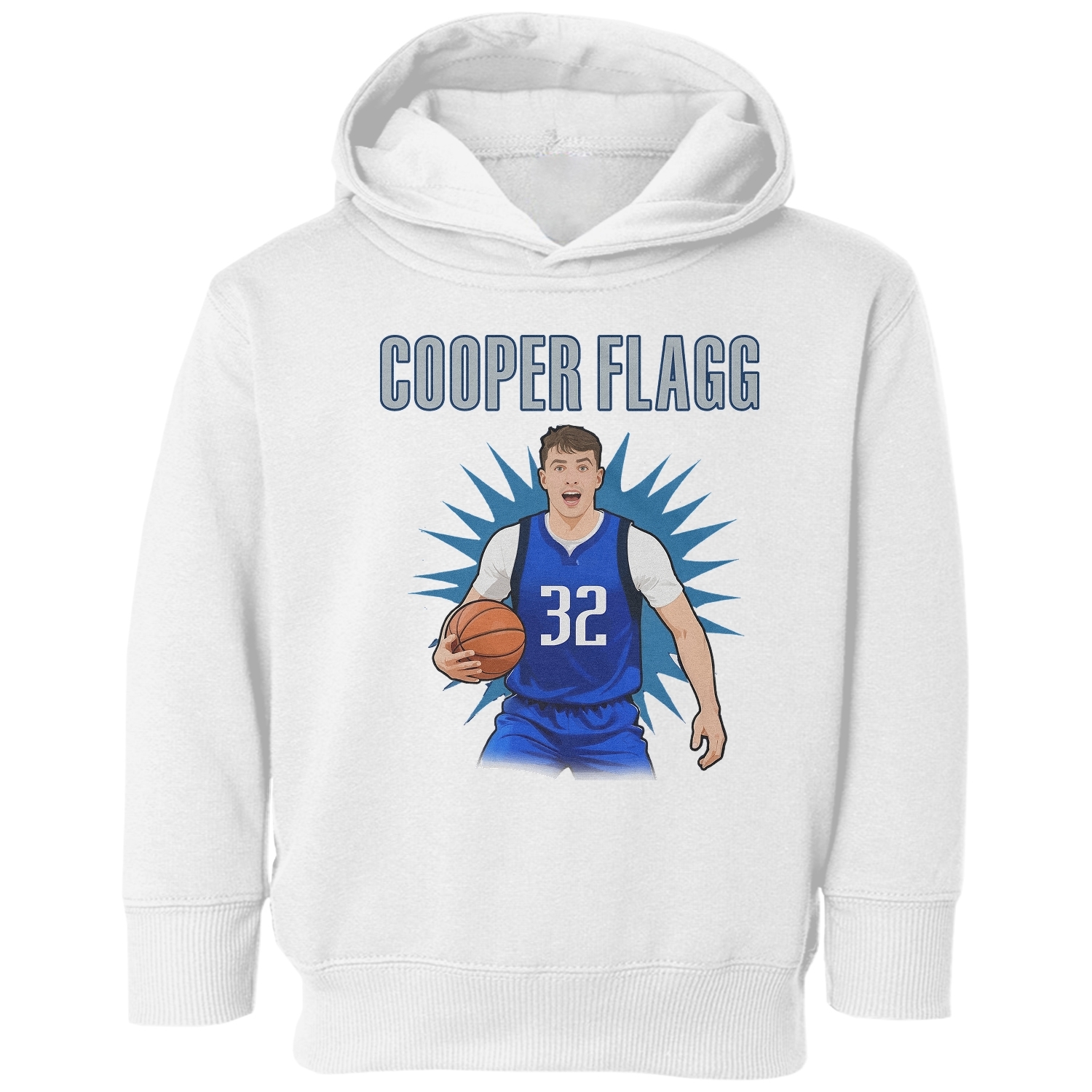 Flagg 32 Inspired Bball Tribute - Dallas Fans Toddler Hooded Sweatshirt - Picture 4 of 4