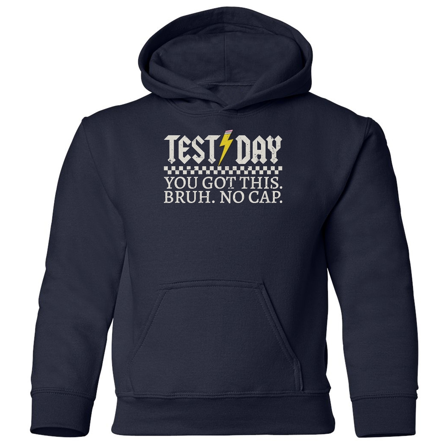 Test Day You Got This Bruh No Cap - Funny Teacher Youth Hooded Sweatshirt - Picture 7 of 10