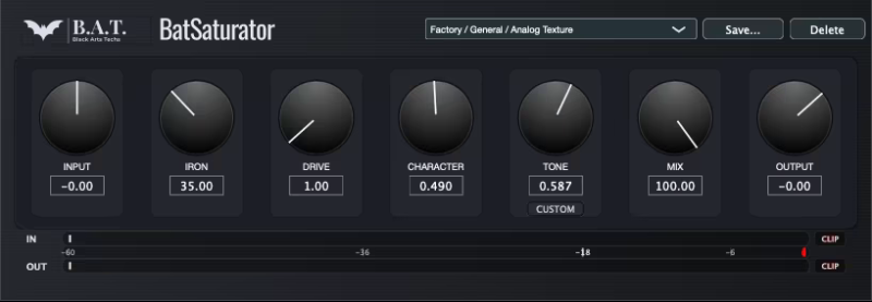 Black Arts Techs BAT Saturator V1.0.0 Black Arts Techs BAT Saturator V1.0.0
