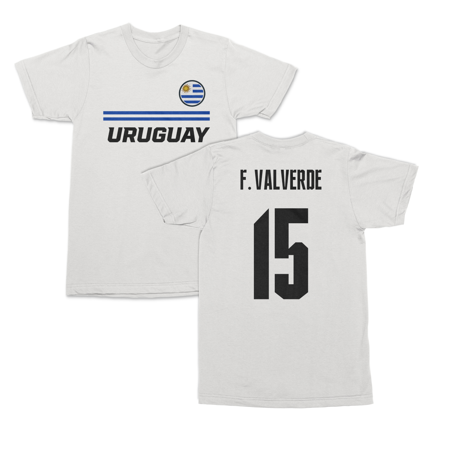 Uruguay Soccer Fans Valverde 15 Jersey Style Unisex T-Shirt