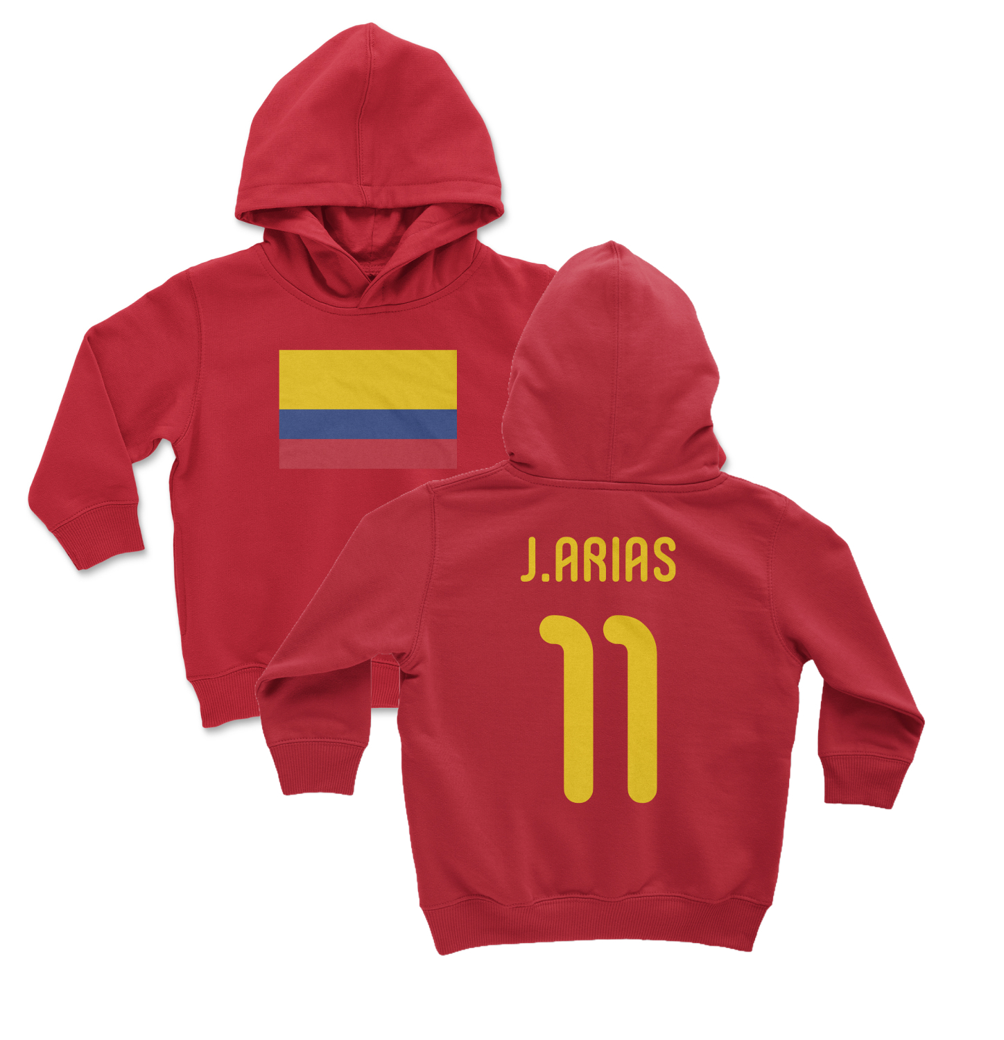 Colombia Soccer Pride J. Arias 11 Two-Sided Toddler Hooded Sweatshirt