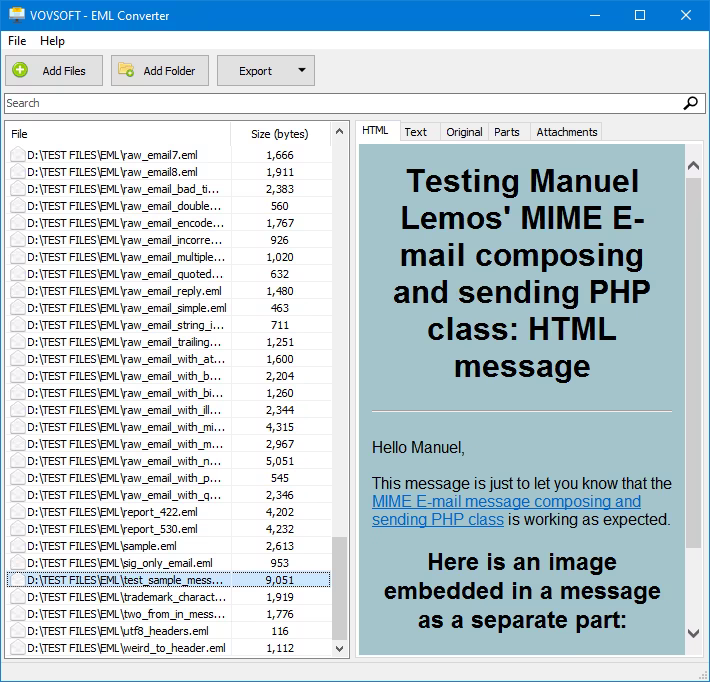 VovSoft EML Converter 1.3