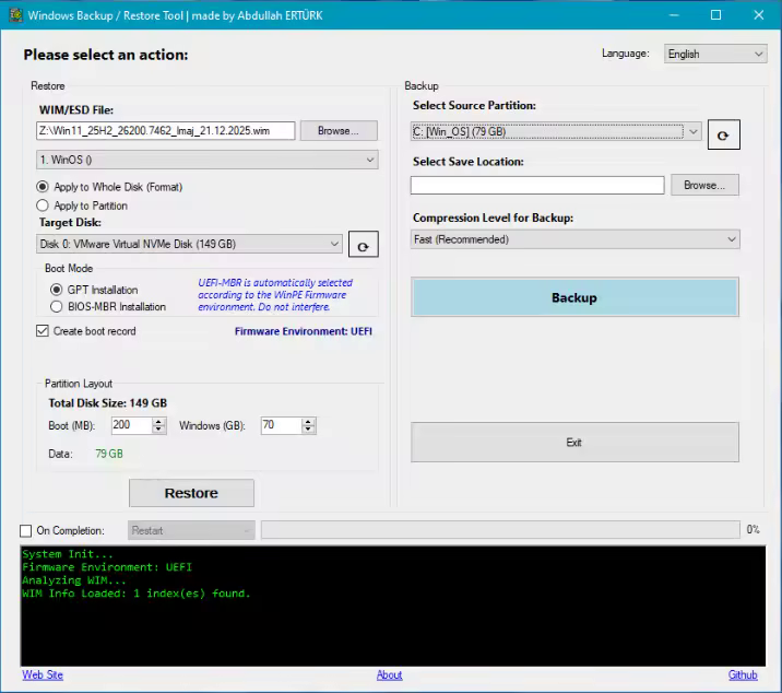 Windows Backup & Restore Tool 1.0.0 – (1 MB) Windows Backup & Restore Tool 1.0.0 – (1 MB)