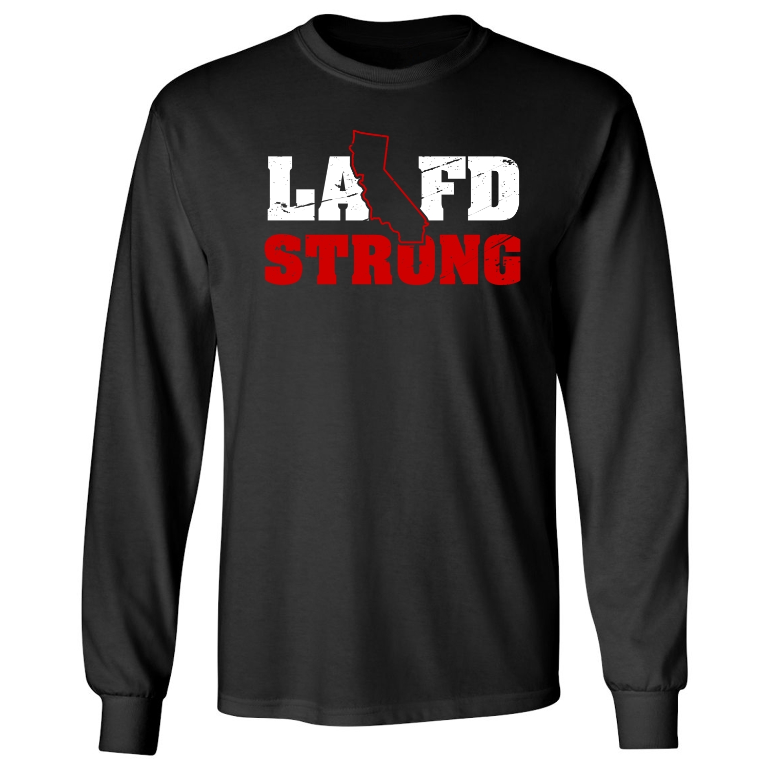 LAFD Strong Tee - California Firefighters Support Long Sleeve Tshirt