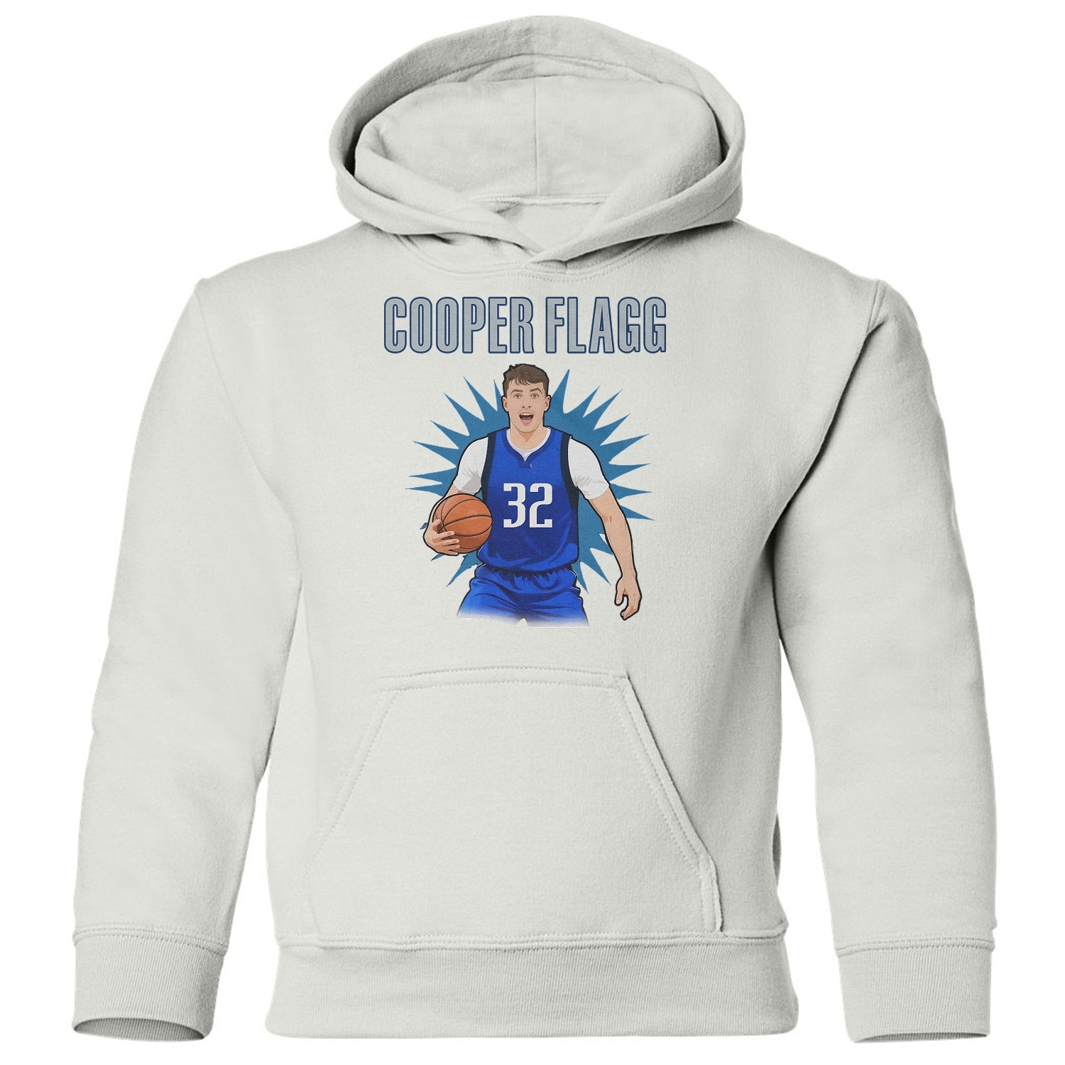 Flagg 32 Inspired Bball Tribute - Dallas Fans Youth Hooded Sweatshirt - Picture 4 of 4