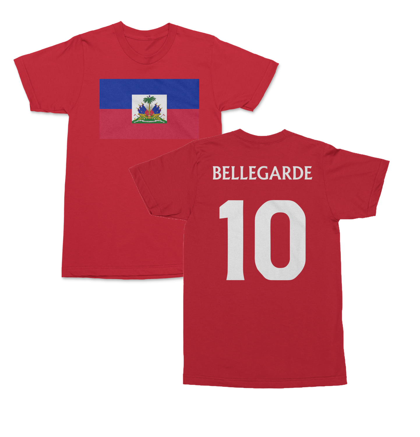 Haiti Pride Bellegarde 10 Two-Sided Jersey Style Unisex T-Shirt