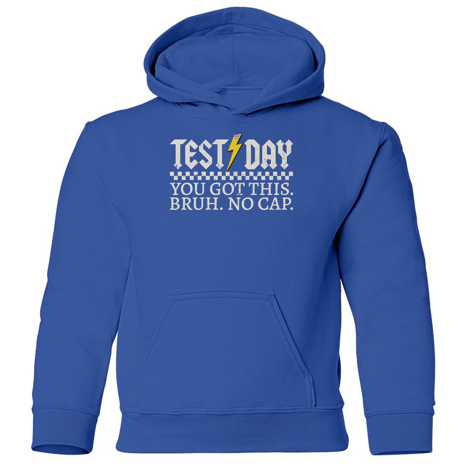 Test Day You Got This Bruh No Cap - Funny Teacher Youth Hooded Sweatshirt - Picture 10 of 10