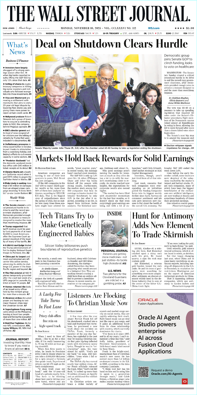 The Wall Street Journal November 10.2025 (Drucker, Peter F.) The Wall Street Journal November 10.2025 (Drucker, Peter F.)