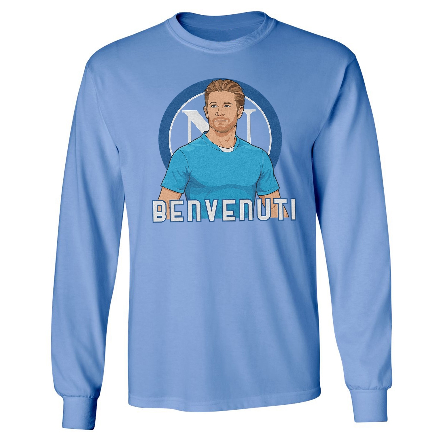 De Bruyne Welcome to Napoli - Soccer Fans Jersey Long Sleeve