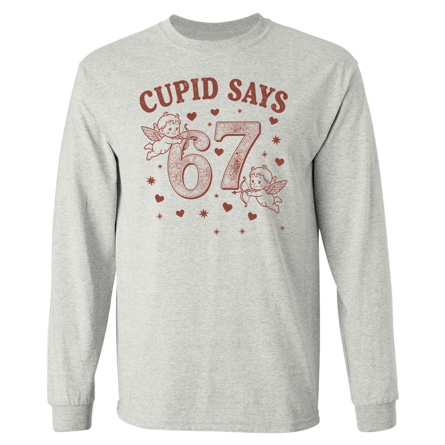 Cupid Inspired 6-7 Meme 67 Love – Valentine’s Day Long Sleeve T-Shirt