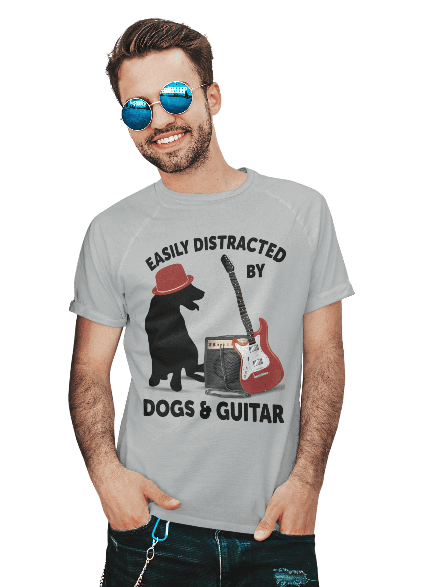 kaos distracted by dogs and guitar