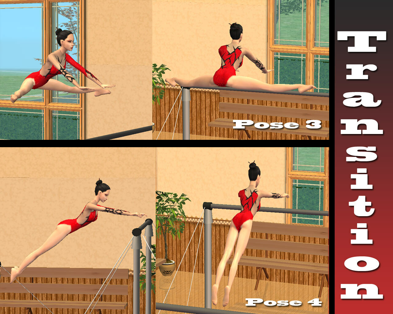Gymnastics Pose Set Part I Uneven Bars-3-4.jpg