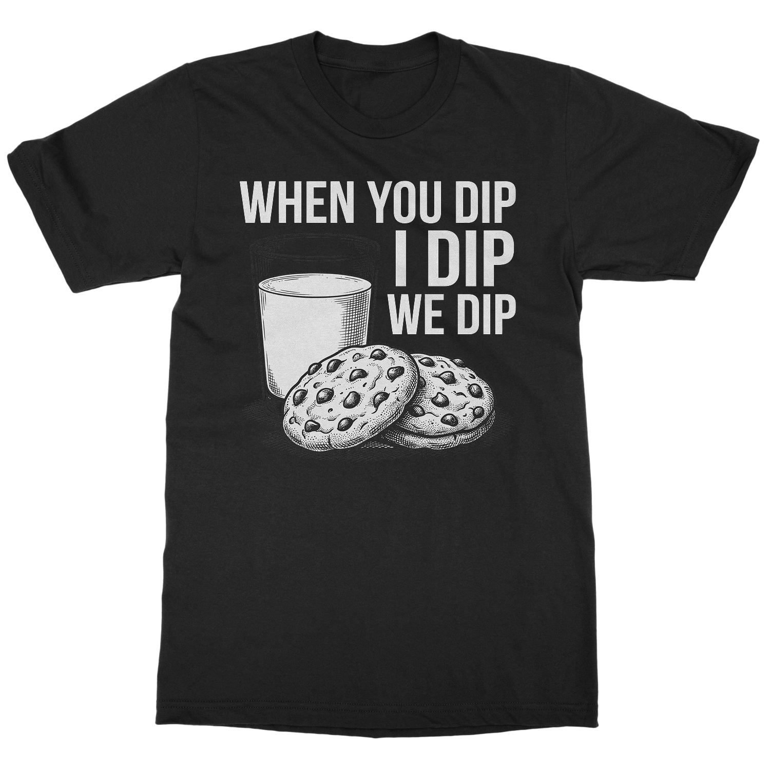 When You Dip I Dip Milk and Cookies Christmas Parody Unisex T-Shirt