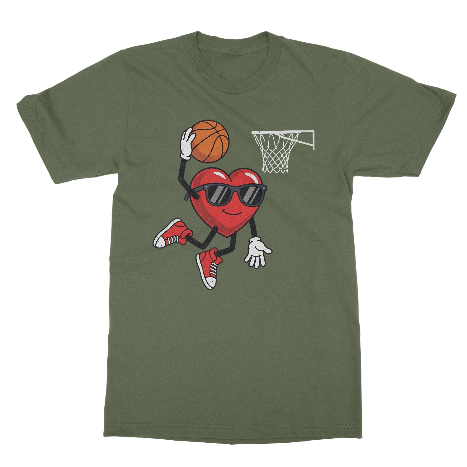 Heart Dunk – Funny Valentine’s Day Basketball Unisex T-Shirt