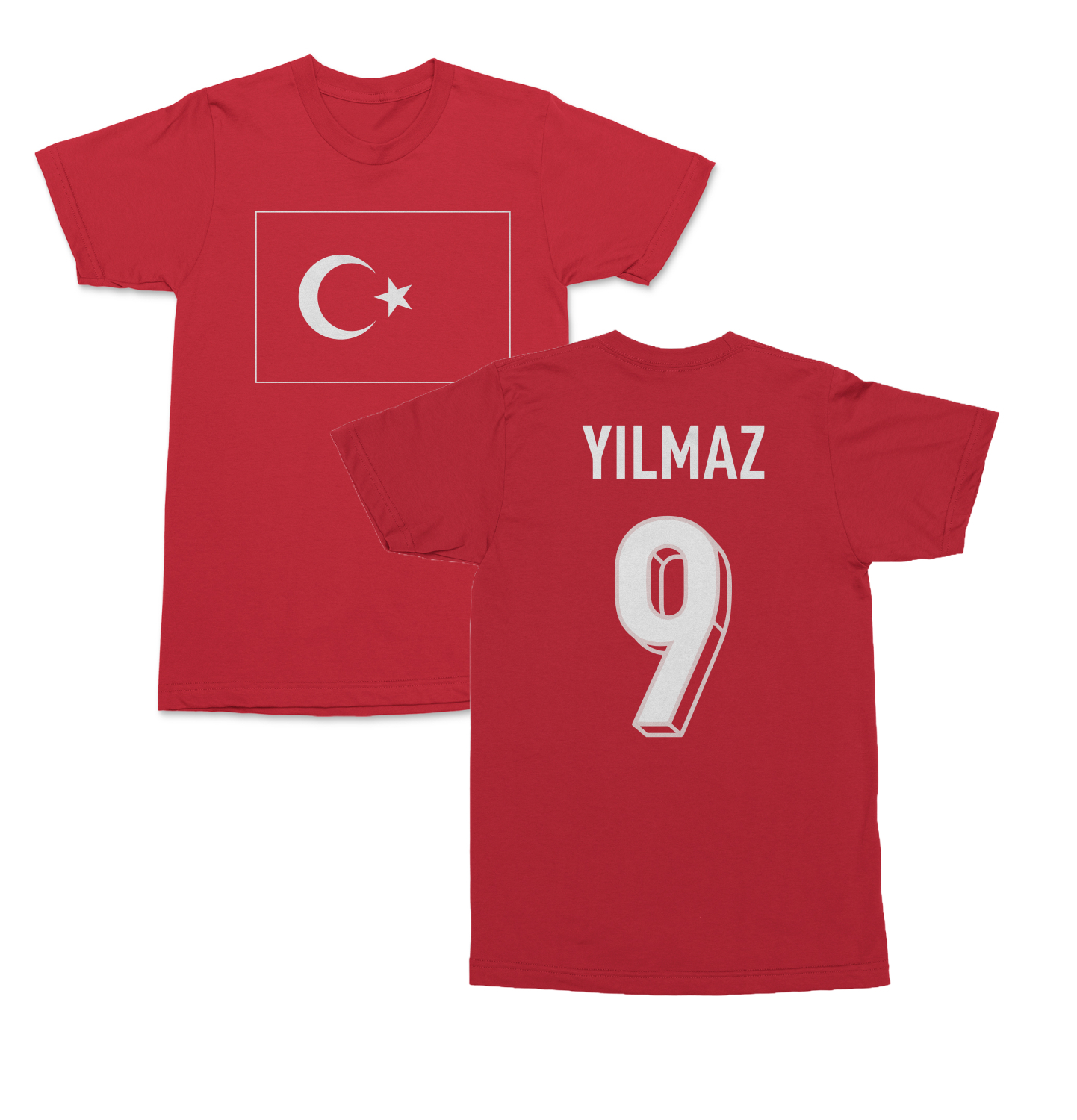 Turkiye Pride Yilmaz 9 Two-Sided Jersey Style Unisex T-Shirt