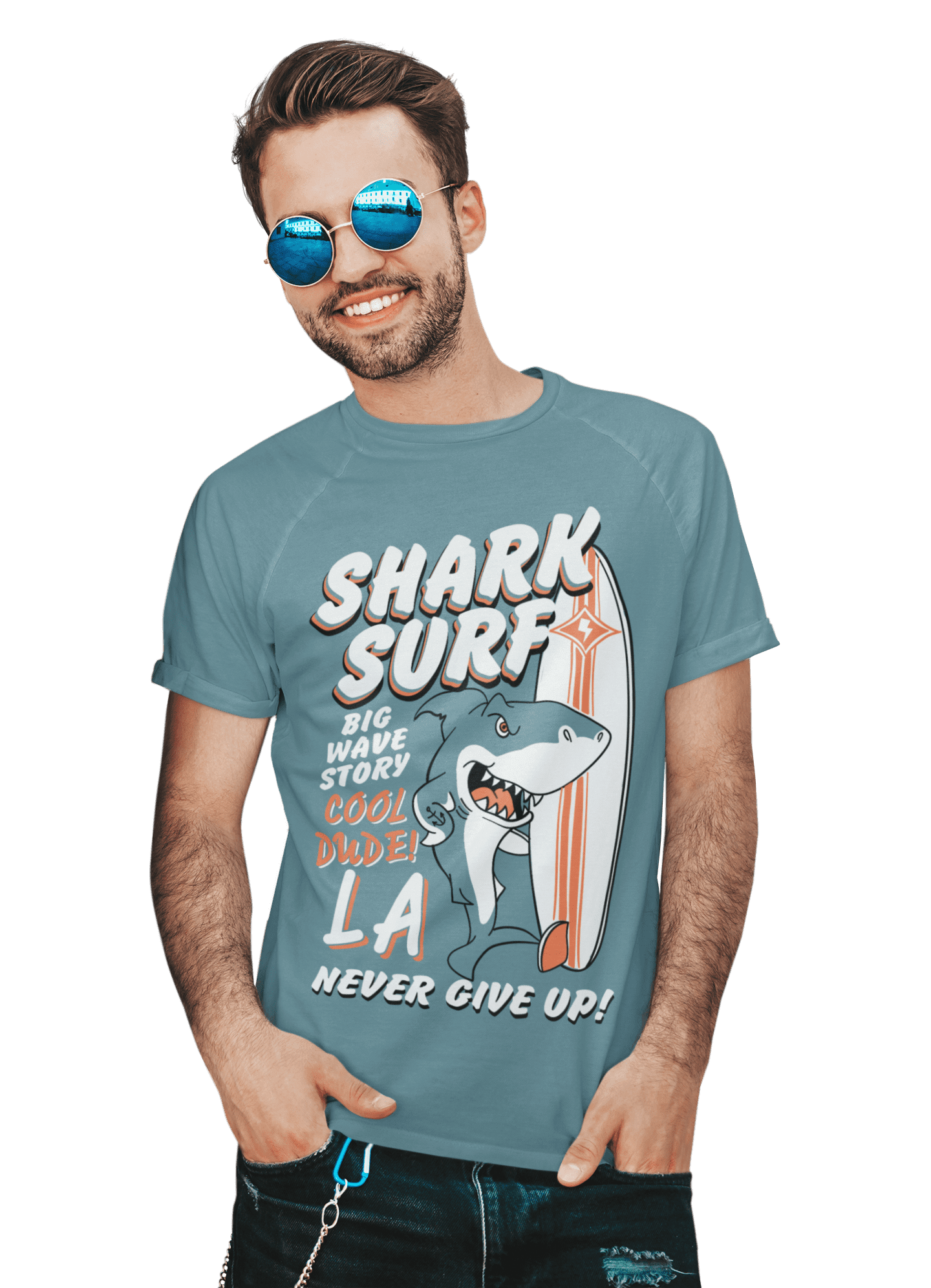 kaos shark surf