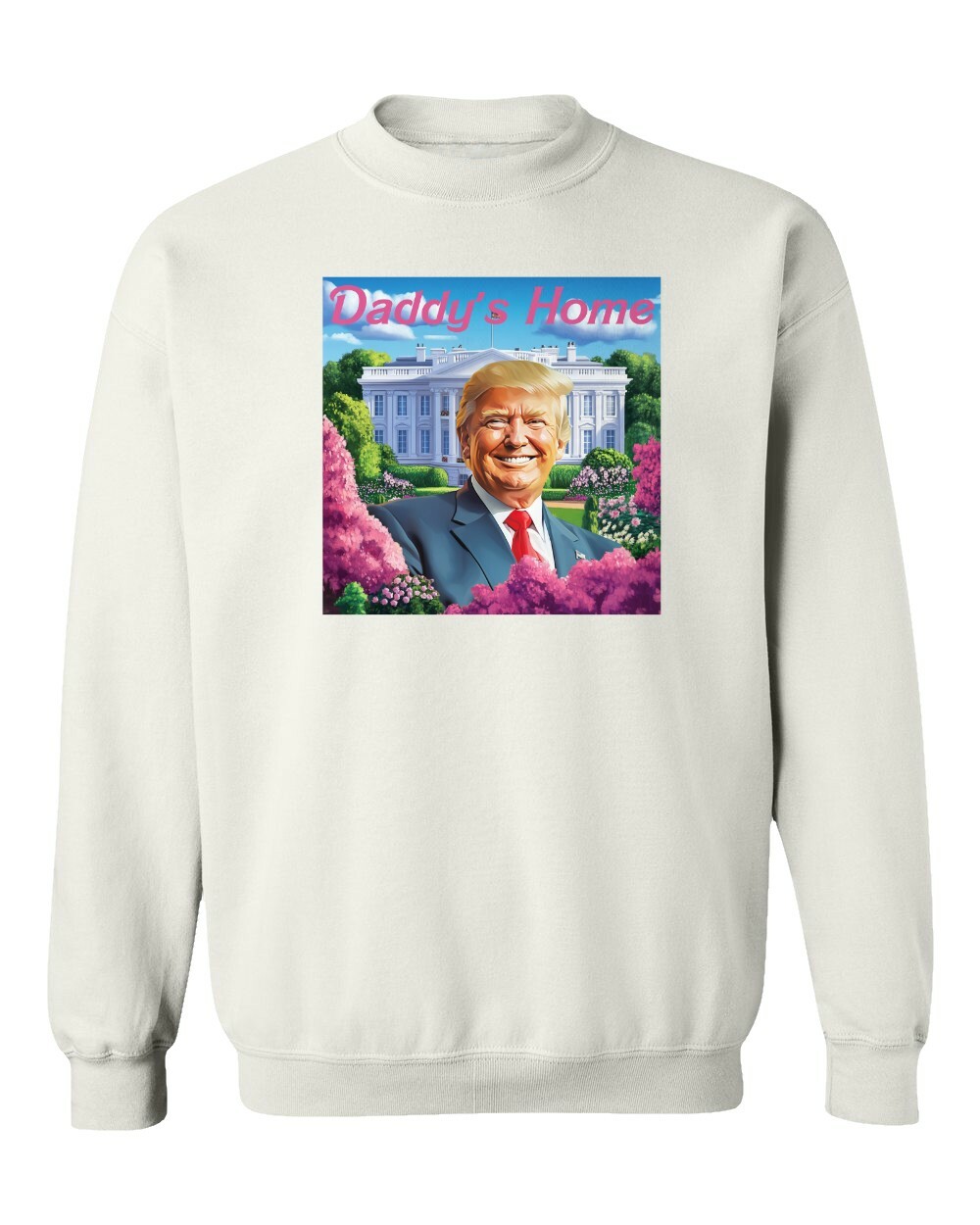 Daddys Home President Trump 2024 USA Elections Unisex Crewneck Sweatshirt