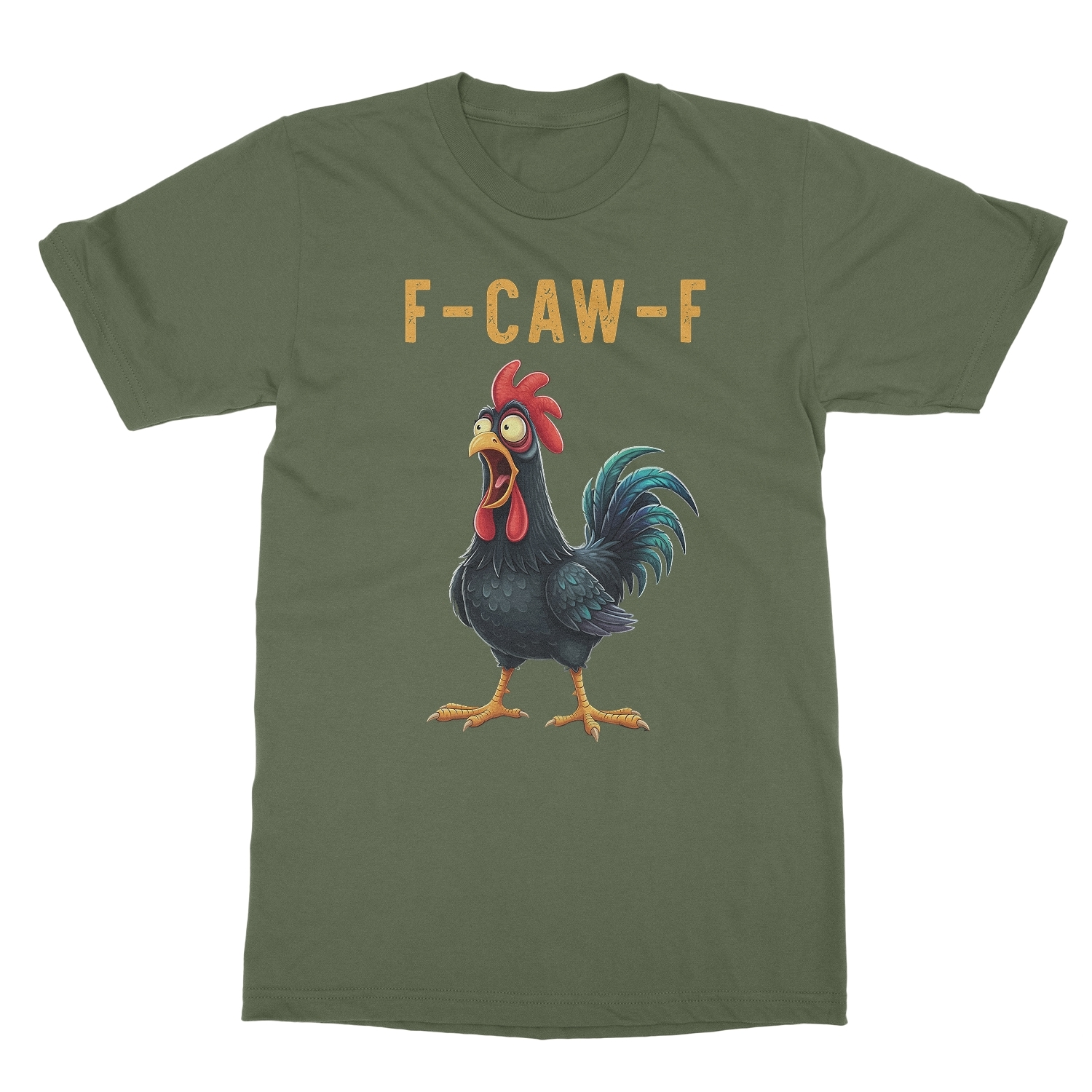 F-Caw-F Funny Rooster Meme � Chicken Humor Unisex T-Shirt