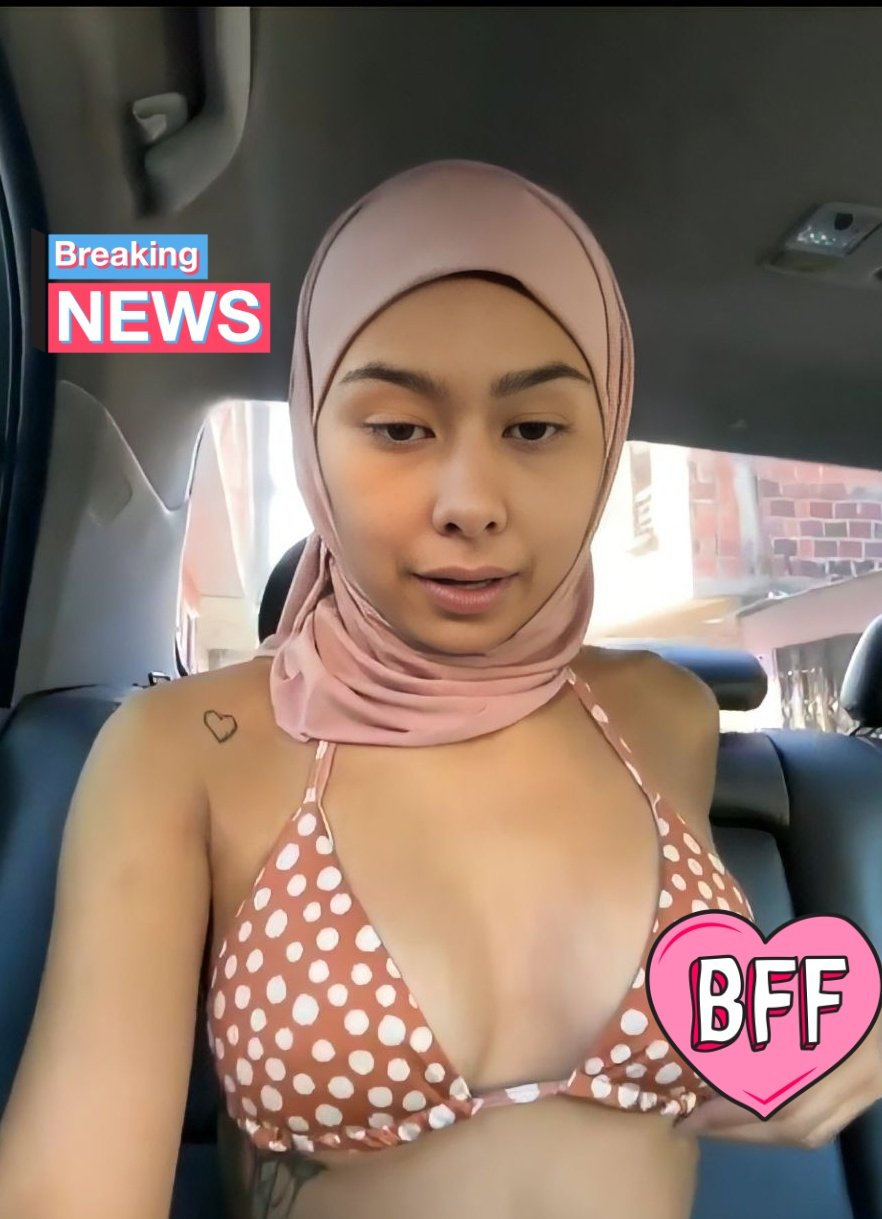 Hijab Cantik Live Dimobil Cuman Pakai BH CD