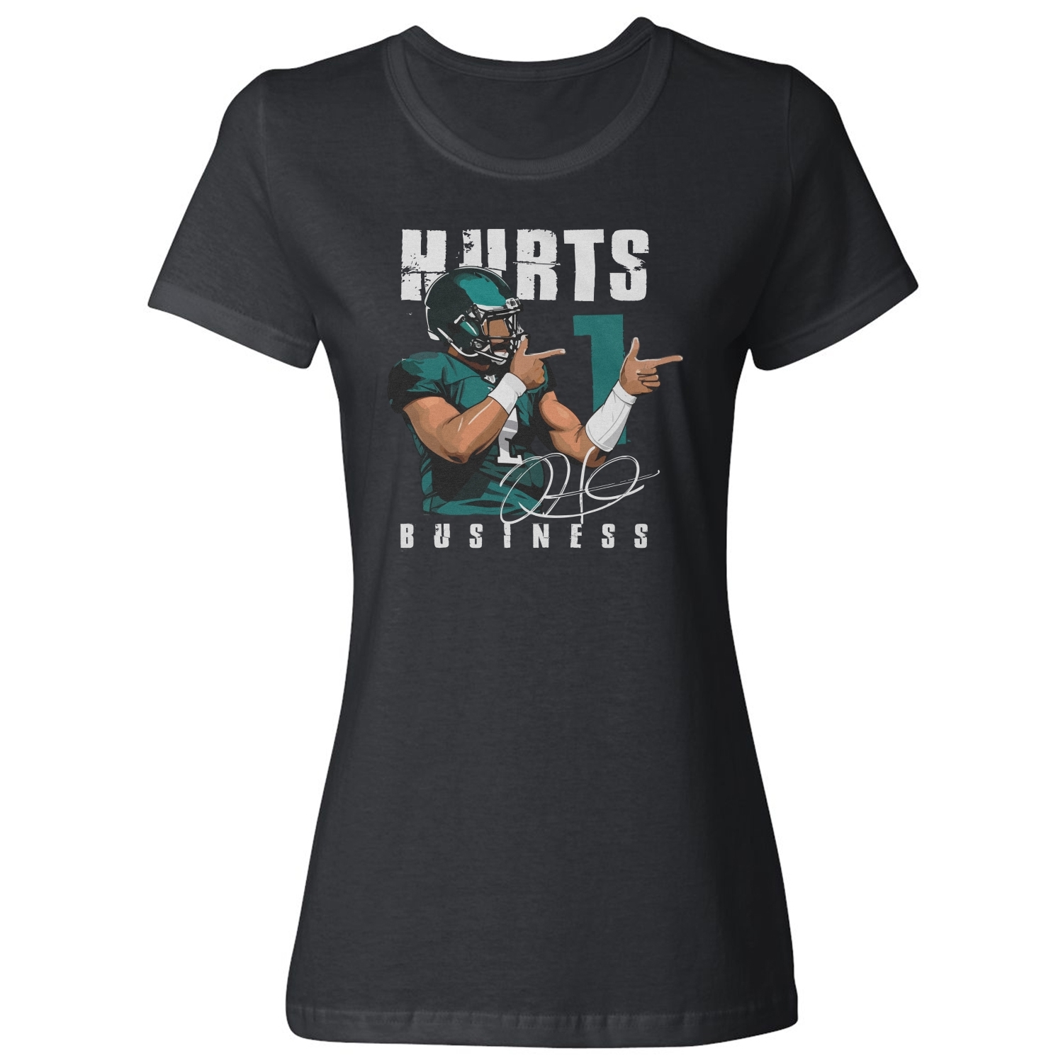 Hurts Business Sports Football - Eagles Fans Trendy Ladies' Crewneck T-Shirt