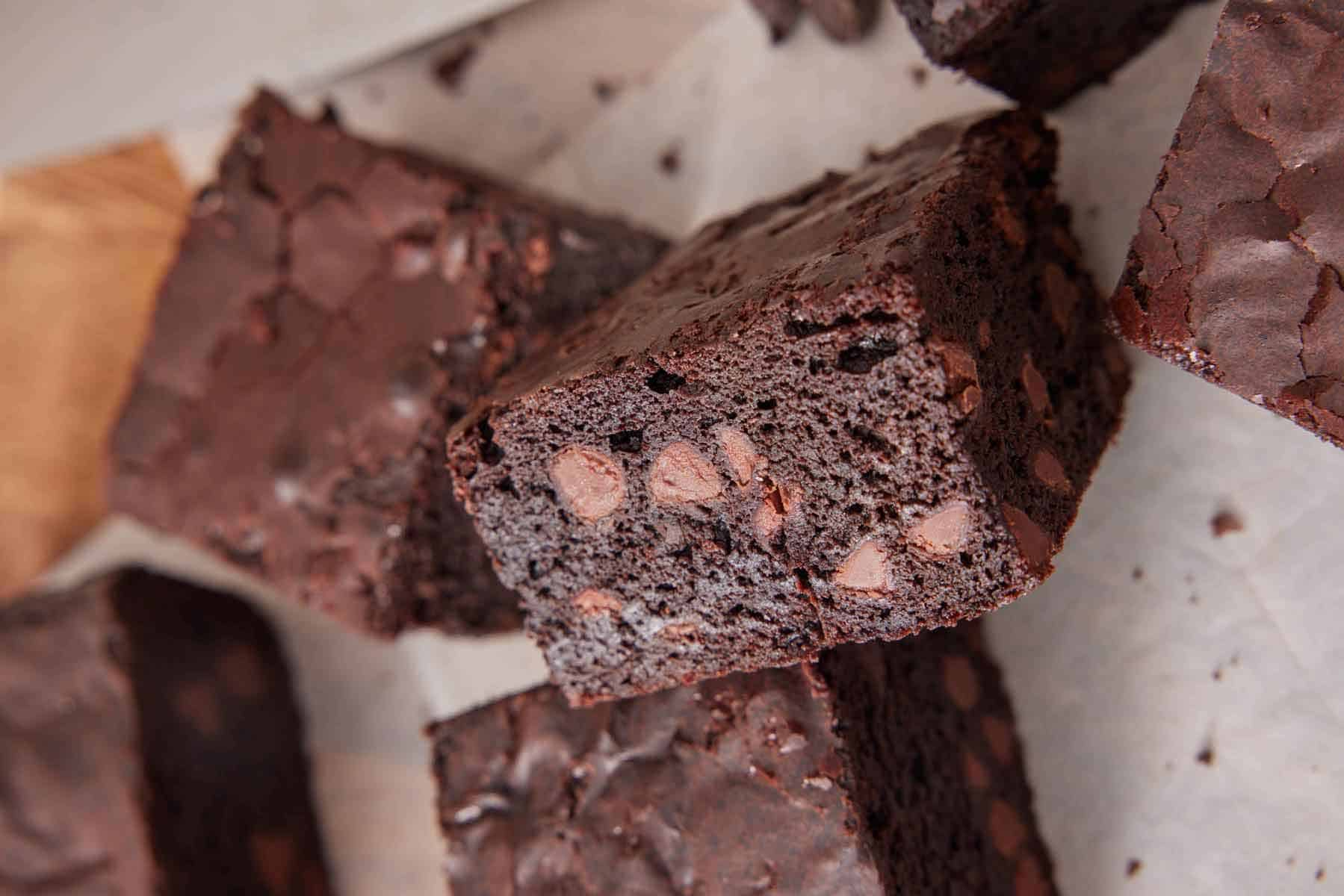 Thick, chocolatey brownies.