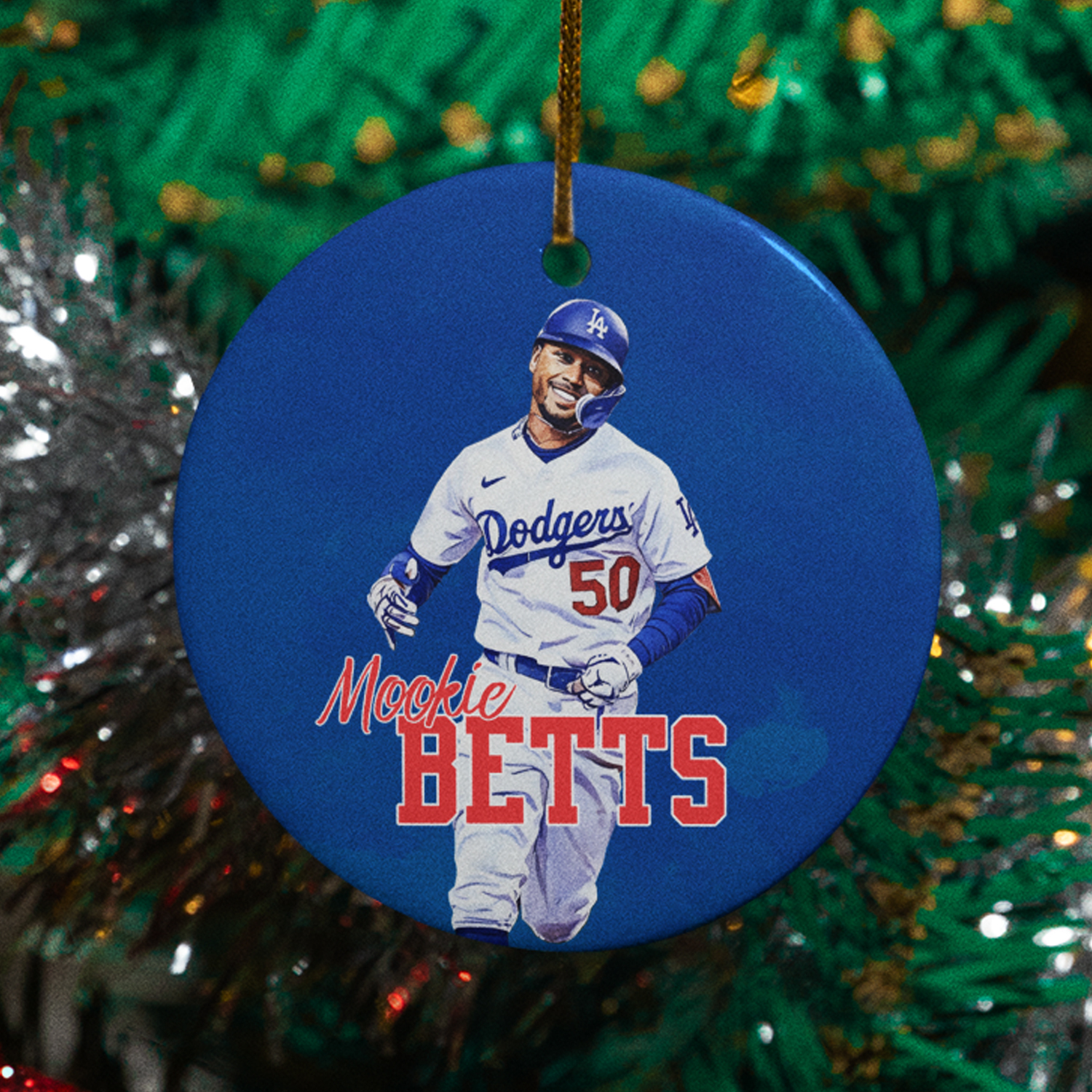 Mookie Betts #5 Inspired Ceramic Christmas Ornament – LA Sport Fans Tribute