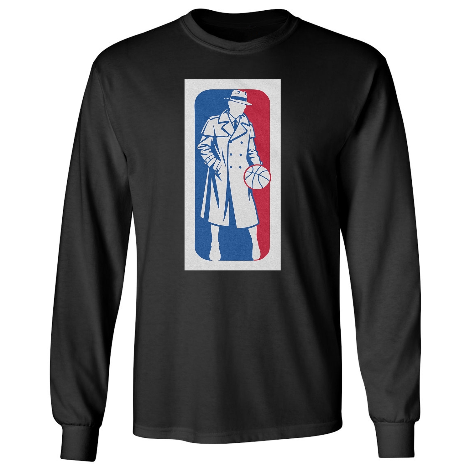Funny Basketball Mobster Logo � Match Fixing Parody Long Sleeve T-Shirt