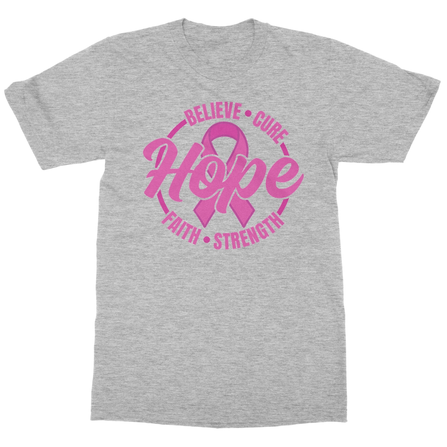 Believe Faith Hope Strength – Breast Cancer Awareness Unisex T-Shirt