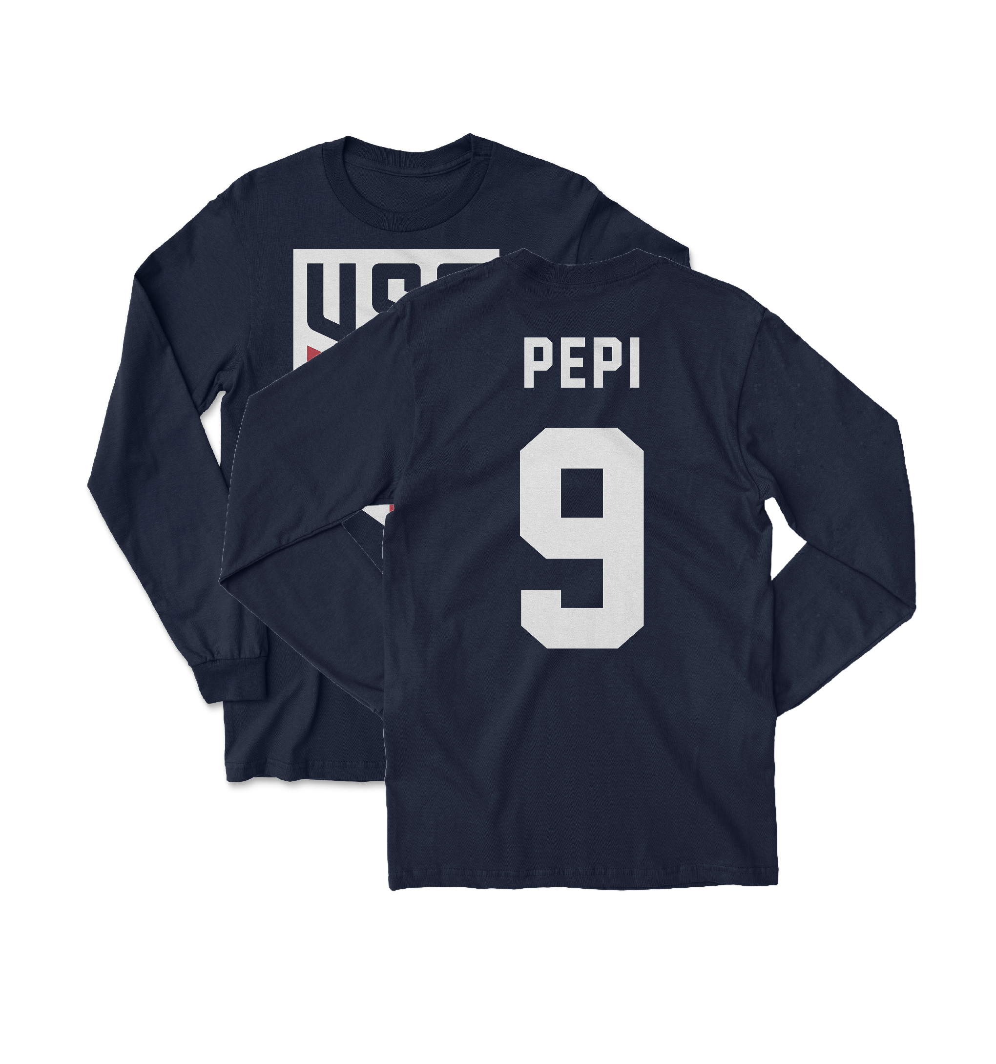 Ricardo Pepi Inspired 9 – USA Tribute 2 Side Soccer Long Sleeve T-Shirt