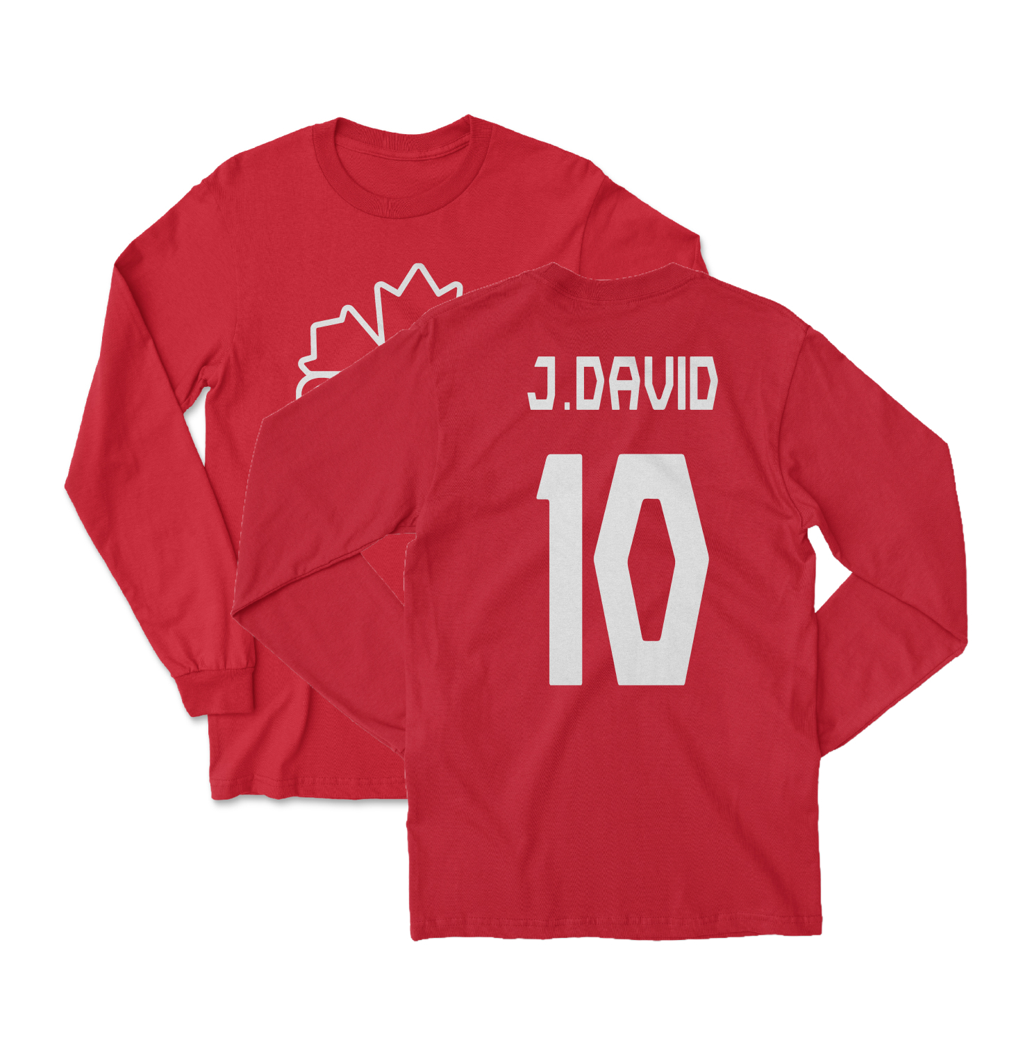 Canada Tribute 10 Graphic – J.David-Inspired 2-Sided Long Sleeve T-Shirt