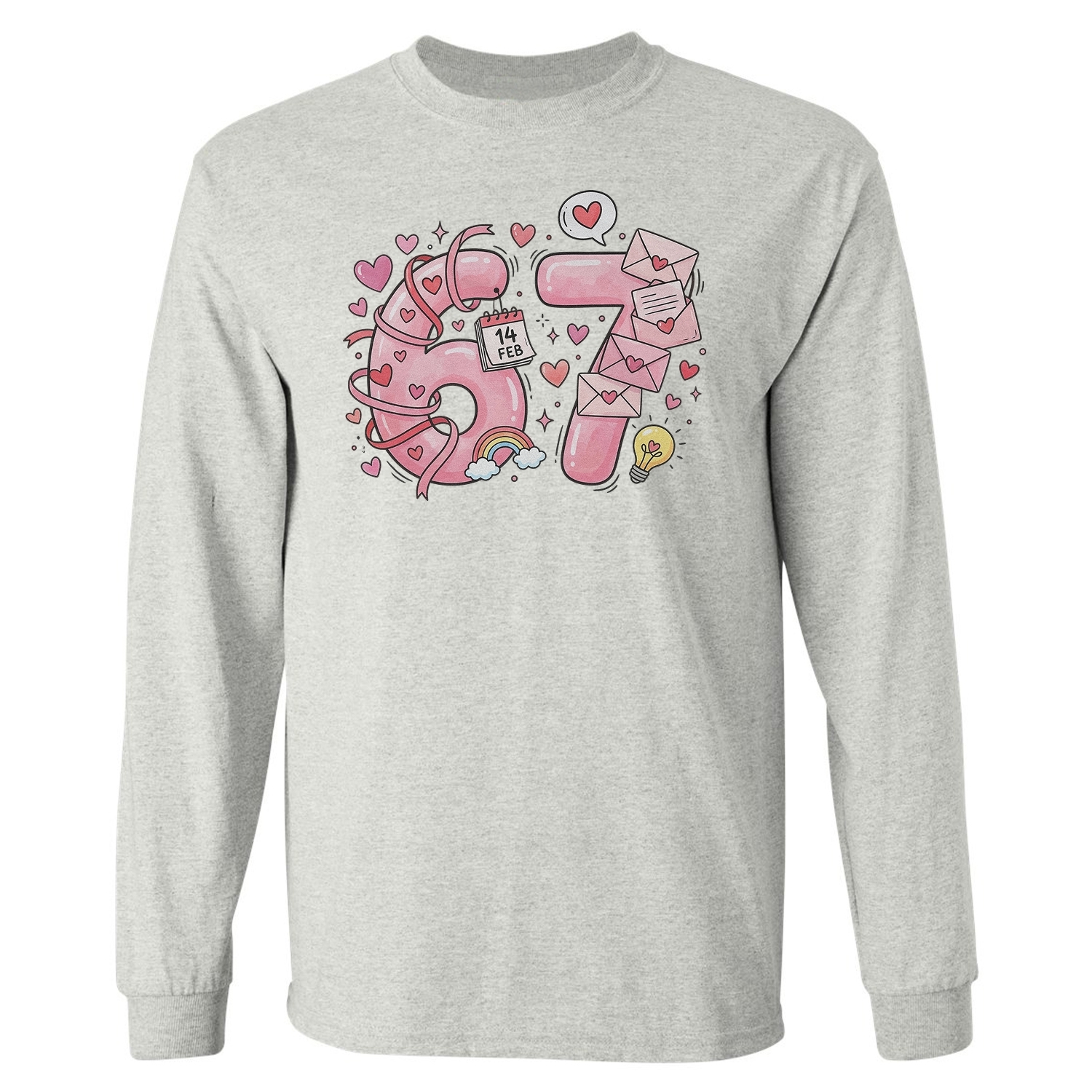 Valentine&rsquo;s Day 6-7 Meme – Cute 67 Love Gift Long Sleeve T-Shirt
