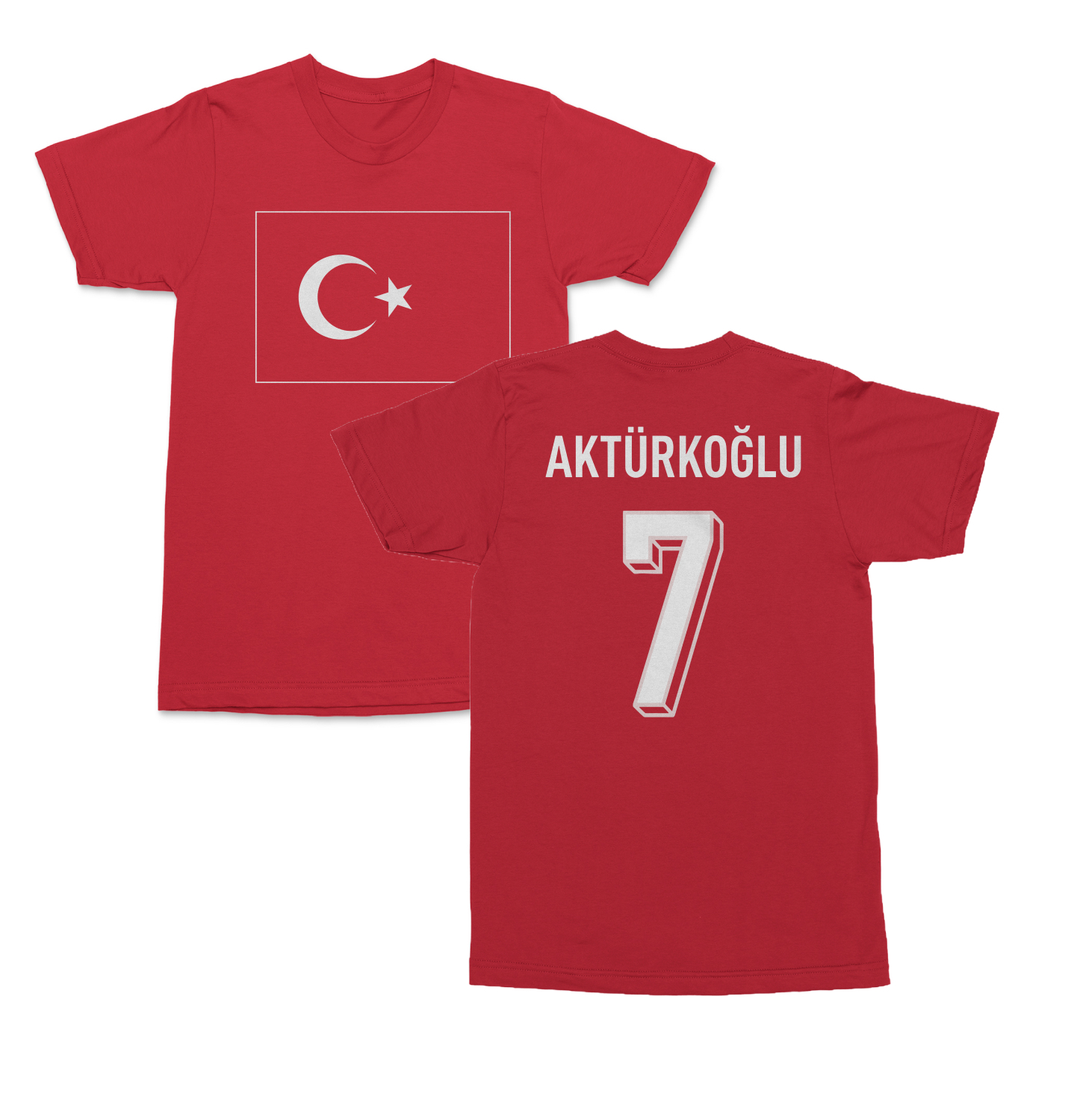 Turkiye Pride Akturkoglu 7 Two-Sided Jersey Style Unisex T-Shirt
