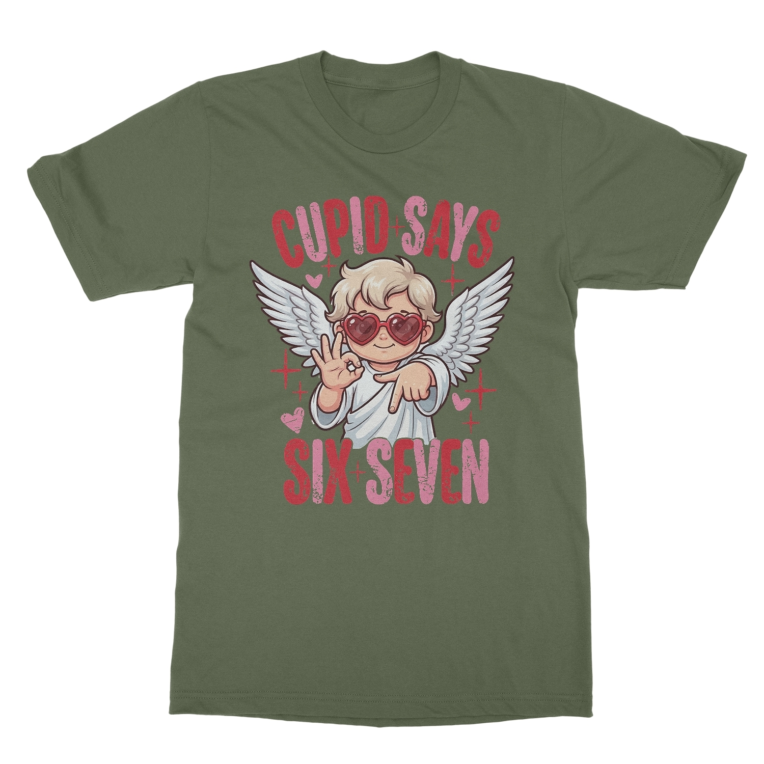 Six Seven 6 7 Meme – Cupid Says 67 Valentine’s Day Unisex T-Shirt