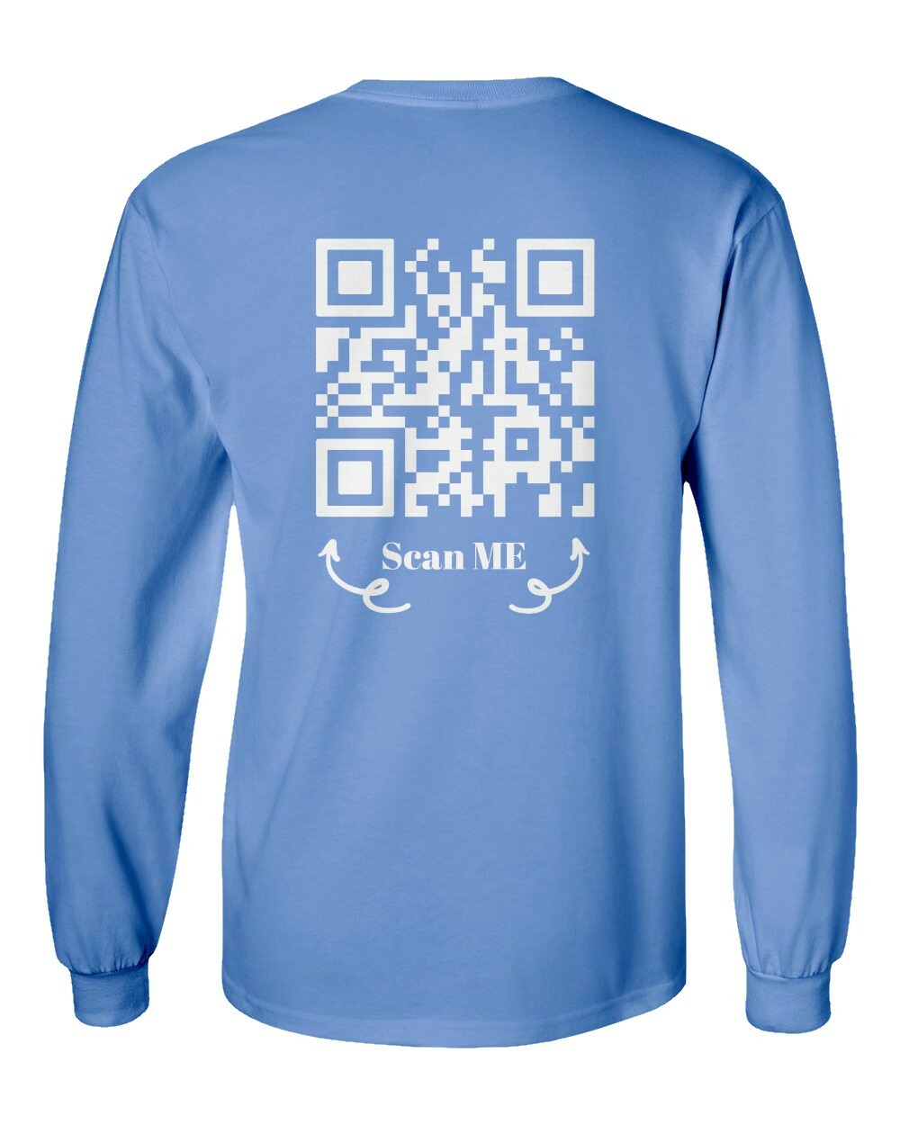 Funny FU QR Code Scan Me QR Code Joke Funny Humor Long Sleeve Tshirt