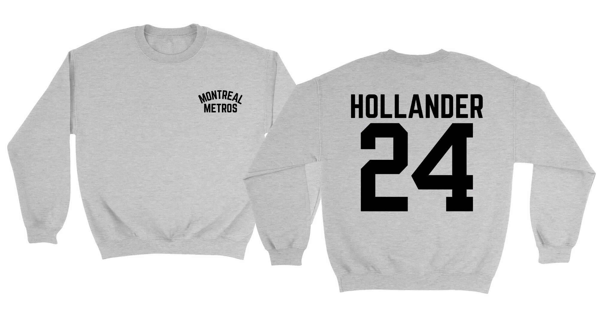 Hollander Inspired 2 Sided Graphic – Montreal Tribute Unisex Crewneck Sweatshirt