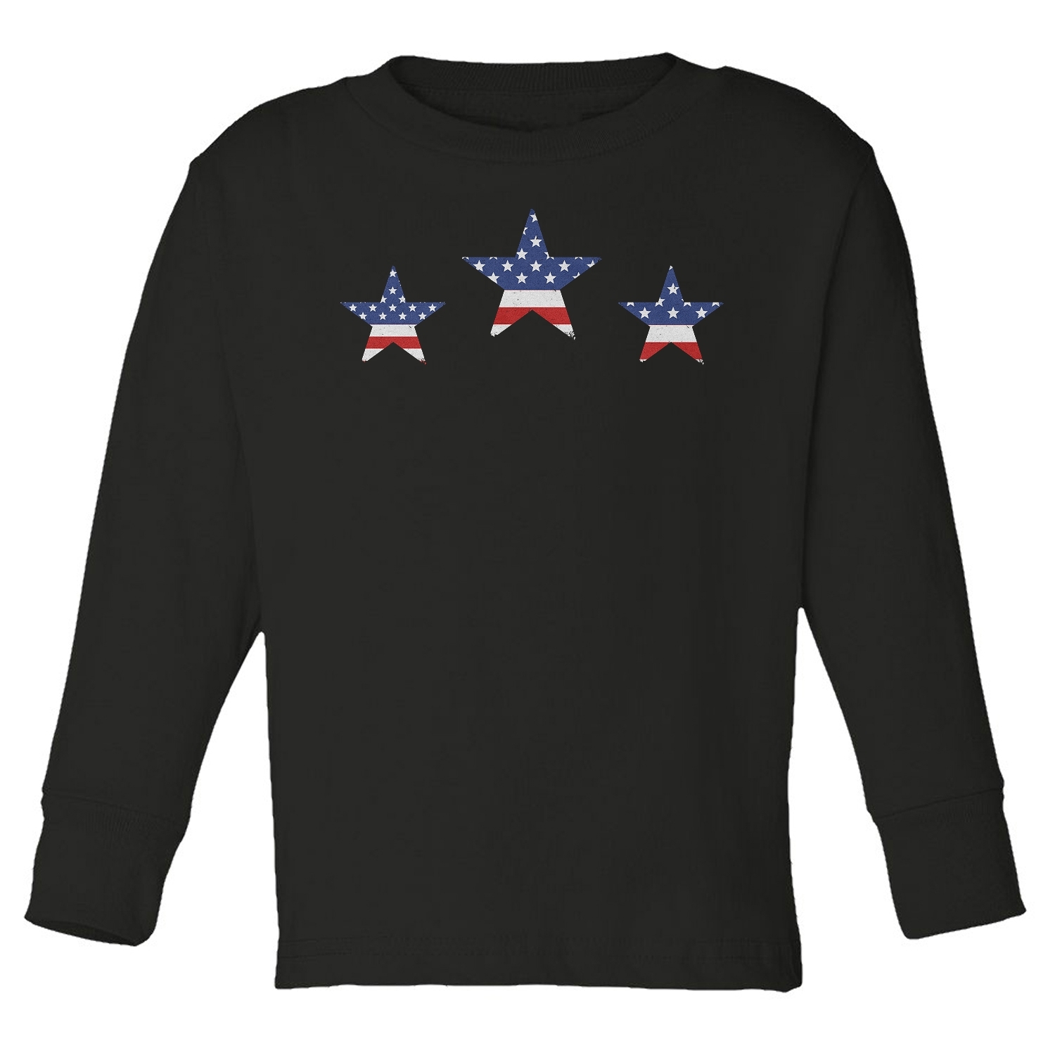 American Flag Patriotic Stars – 4th of July Freedom Toddler Long Sleeve TShirt