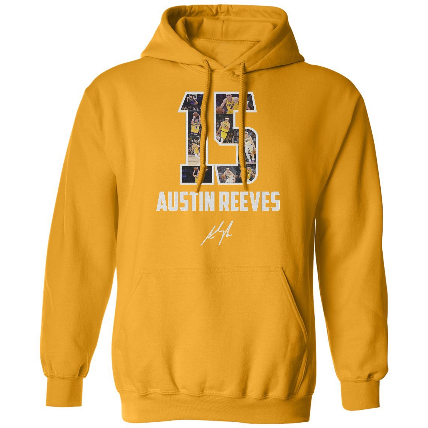 Collage 15 Austin Reeves-Inspired - Los Angeles Fans Unisex Hooded ...