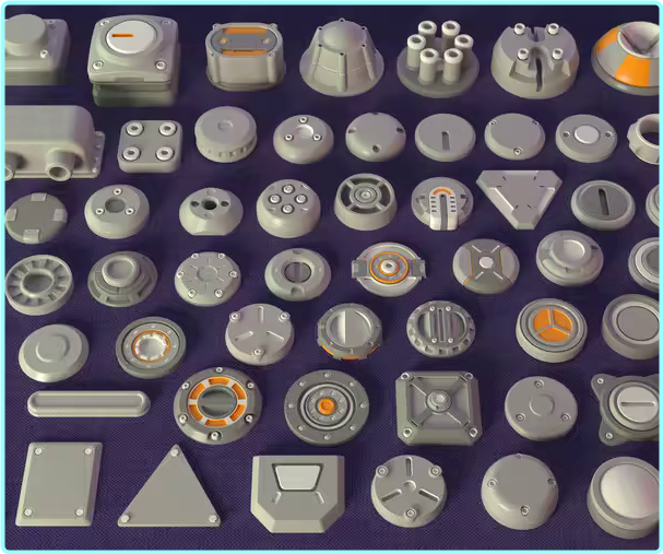 Artstation Industrial Kitbash 7.65 Pieces – (5 MB)